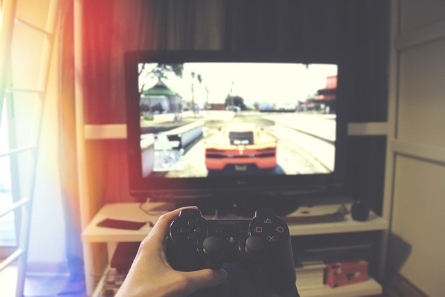 person playing in playstation