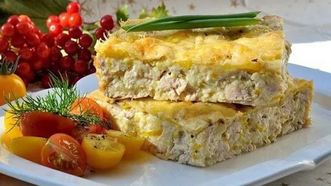Запеканка из кабачков с курицей